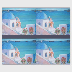 Santorini - Matte Wrapping Paper, 30" x 6' Paper