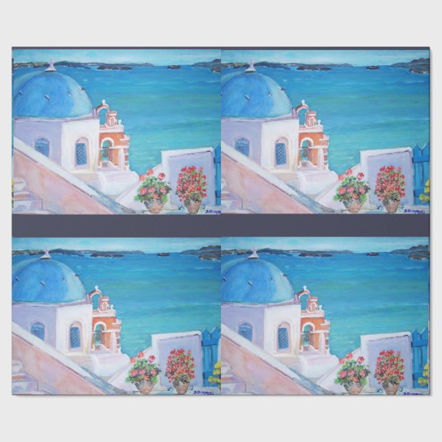 Santorini - Matte Wrapping Paper, 30" x 6' Paper (Seam)