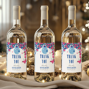 Santorini Musical Bougainvillea bridal shower Wine Label