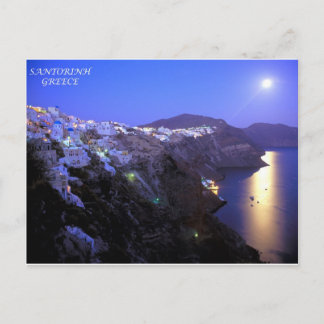 SANTORINI NIGHT POSTCARD