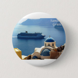 Santorini_Oia 6 Cm Round Badge