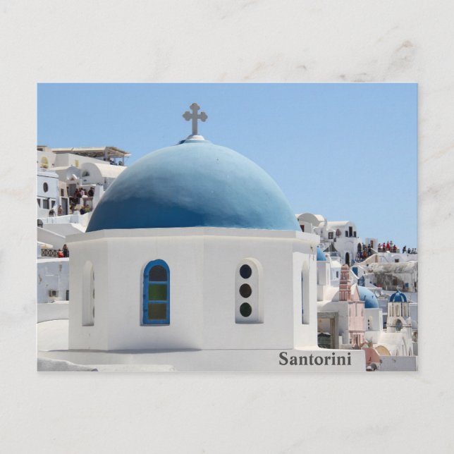 Santorini Oia Church Postcard (Front)