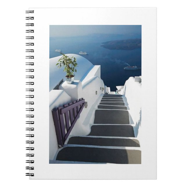 Santorini Oia Steps, Greece Notebook (Front)