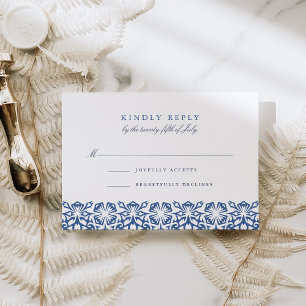 Santorini RSVP Card Lapis