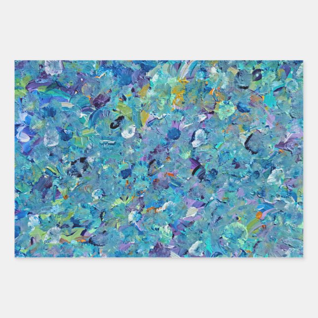 Santorini Sea Glass Wrapping Paper (Front)