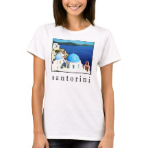 Santorini Souvenir T-Shirt (men, women, children)