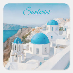 Santorini Square Sticker