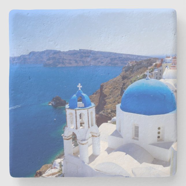 Santorini Stone Coaster (Front)