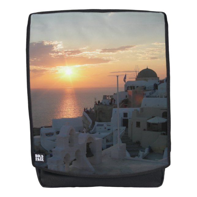 Santorini Sunset Adult Backpack (Front)