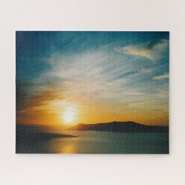 Santorini sunset, Greece 520-pc Jigsaw Puzzle (Horizontal)