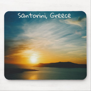 Santorini sunset, Greece Mouse Pad