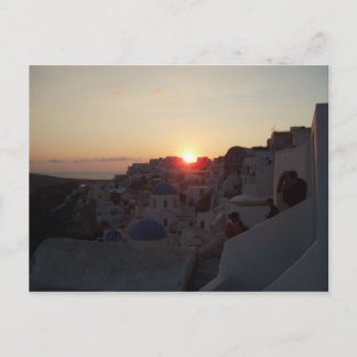 Santorini Sunset Postcard
