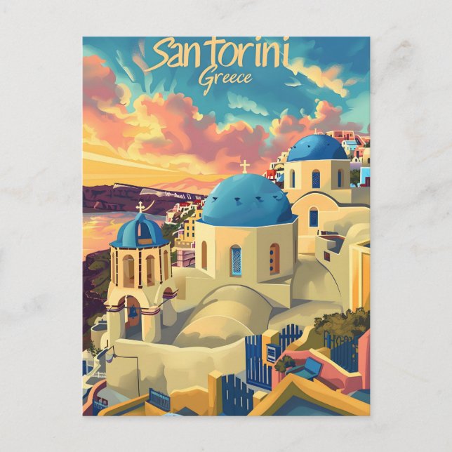 Santorini sunset postcard (Front)