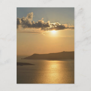 Santorini Sunset Postcard