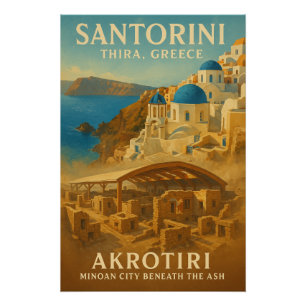 Santorini — Thira, Greece. Poster