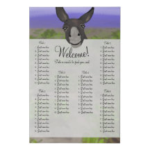 Santorini vineyard & donkey sitting plan 6 tables