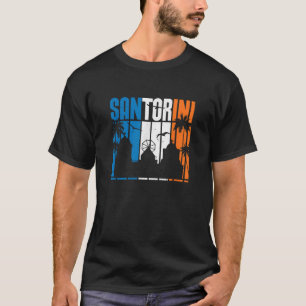 Santorini Vintage Greece Travel Retro Summer Vacat T-Shirt