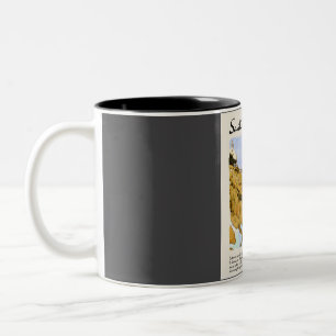 Santorini Vintage Watercolour Travel Two-Tone Coffee Mug