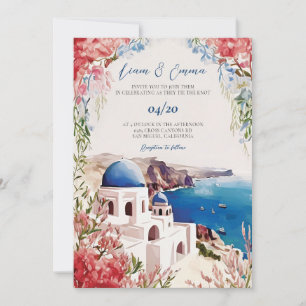 Santorini Wedding Invite Greek Wedding Destination