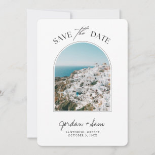 Santorini Wedding Save the Date Invitation