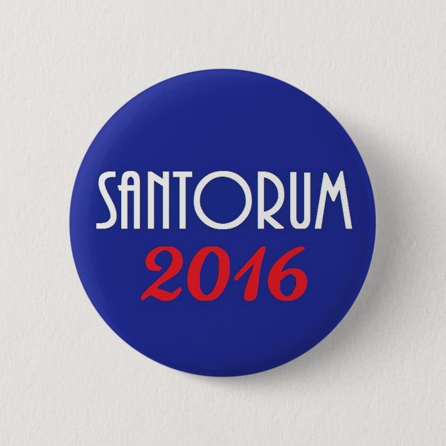 SANTORUM 2016 6 CM ROUND BADGE (Front)