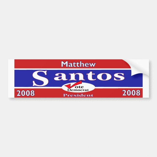 Santos Bumper Sticker (Front)