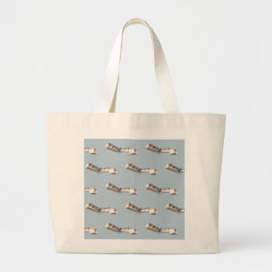 Santos-Dumont 14-Bis Aeroplane Large Tote Bag