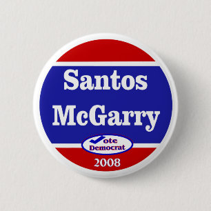 Santos McGarry in 2008 6 Cm Round Badge