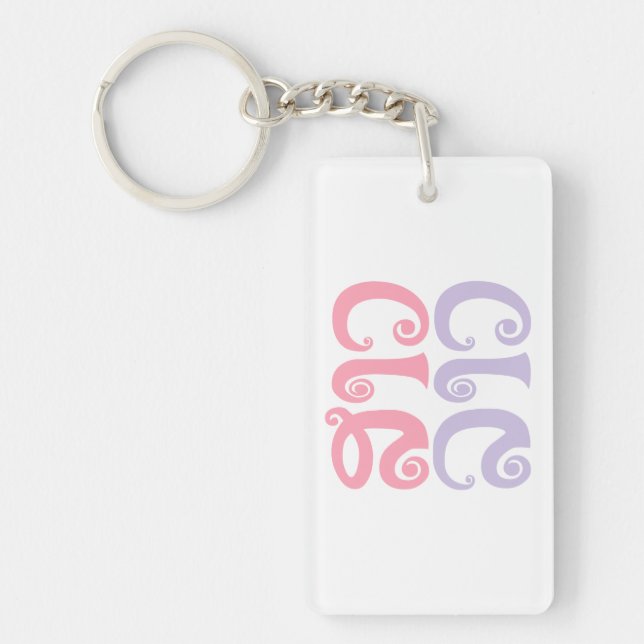 Sao Lao ✿ Lady Lao ✿ Laos / Laotian Language Key Ring (Front)