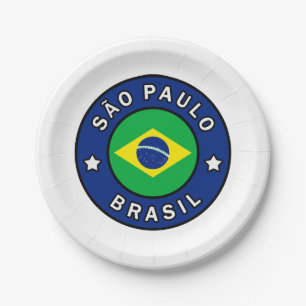 São Paulo Brasil Paper Plate