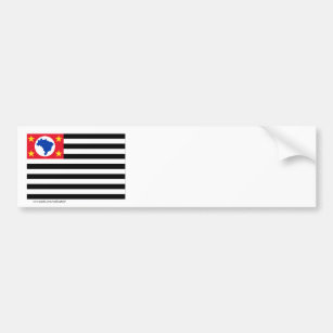 São Paulo, Brazil Flag Bumper Sticker
