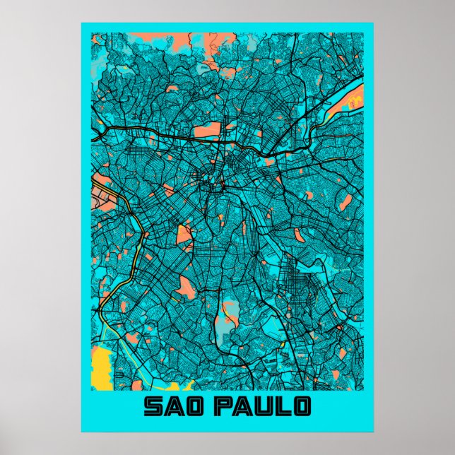 Sao Paulo - Brazil Gloria City Map Poster (Front)