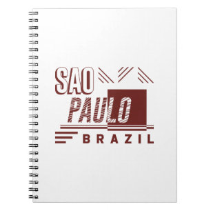 Sao Paulo Brazil Modern Urban Typography Design Notebook