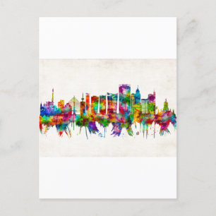 Sao Paulo Brazil Skyline Invitation Postcard
