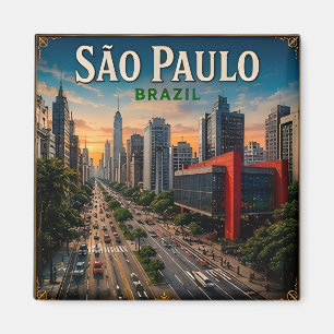 🌆 Sao Paulo Brazil Vacation Memory For Travelers Magnet