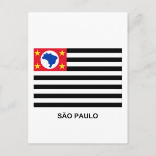 São Paulo, Brazil Waving Flag Postcard