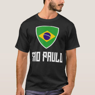 Sao Paulo Brazilian Flag Roots Heritage Brasil Bra T-Shirt