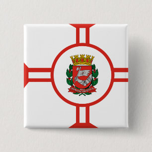 Sao Paulo City, Brazil 15 Cm Square Badge