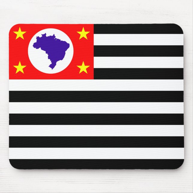 Sao Paulo city flag brazil symbol Mouse Pad (Front)