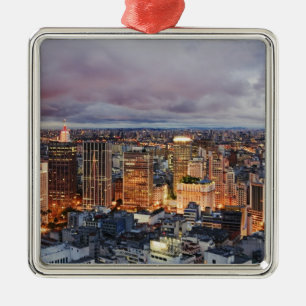 Sao Paulo Cityscape Metal Ornament