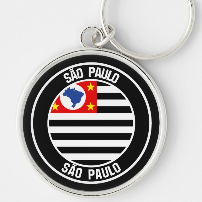 São Paulo Round Emblem Key Ring (Front)
