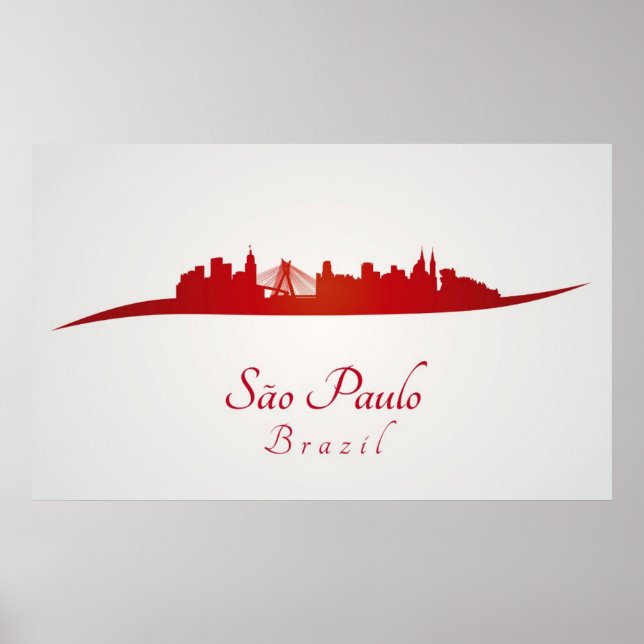 Sao Paulo skyline in red Poster (Front)
