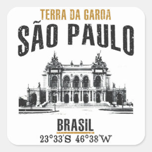São Paulo Square Sticker