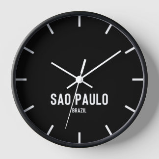 Sao Paulo Time Zone Newsroom Wall Clock