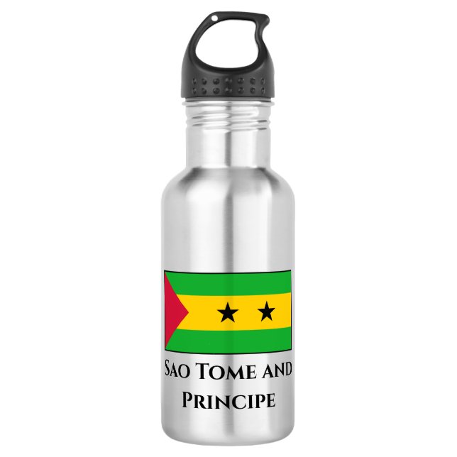 Sao Tome and Principe Flag 532 Ml Water Bottle (Front)