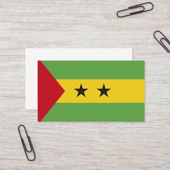 Sao Tome and Principe flag Business Card (Front/Back In Situ)