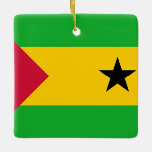 Sao Tome and Principe Flag Ceramic Ornament