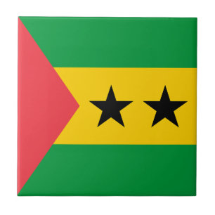 Sao Tome and Principe Flag Ceramic Tile