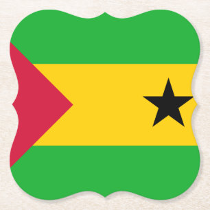 Sao Tome and Principe Flag Paper Coaster