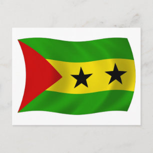 Sao Tome and Principe Flag Postcard